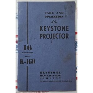 Keystone Projector 16mm K-160 Care Operation Manual Vintage Film Equipment